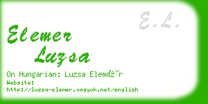 elemer luzsa business card